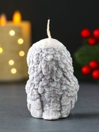 Свеча декоративная «Совушка новогодняя», 50×75 мм, серый - фото 809246431