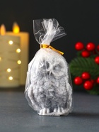 Свеча декоративная «Совушка новогодняя», 50×75 мм, серый - фото 809304478