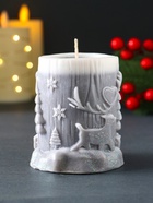 Свеча новогодняя цилиндр «Сказочный лес», 75×85 мм, серый - фото 117895832 Свеча новогодняя цилиндр «Сказочный лес», 75×85 мм, серый - фото 117895832