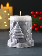 Свеча новогодняя цилиндр «Сказочный лес», 75×85 мм, серый - фото 117895833 Свеча новогодняя цилиндр «Сказочный лес», 75×85 мм, серый - фото 117895833