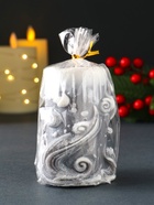 Свеча новогодняя цилиндр «Волшебство», серый - фото 119049309