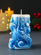 Свеча новогодняя цилиндр «Волшебство», синий - Фото 5