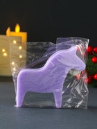 Декоративная свеча новогодняя «Лошадка», 10.5×10 см, фиолетовый - фото 809304484