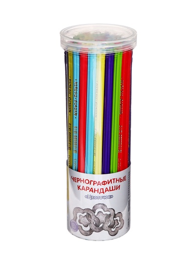 Карандаш ч/г Мульти-Пульти «Цветок», HB, незаточенный, пластиковый, формовой корпус