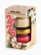 Крем-мёд «Новый год 2026», с кусочками клубники и кедровым орехом, набор 2 шт. × 30 г - фото 118585193 Крем-мёд «Новый год 2026», с кусочками клубники и кедровым орехом, набор 2 шт. × 30 г - фото 118585193