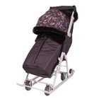 Санки - коляска «Ника Детям 7-5H», чехол для ног, муфта, сумка, шоколадный - Фото 1