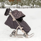 Санки - коляска «Ника Детям 7-5H», чехол для ног, муфта, сумка, шоколадный - Фото 3