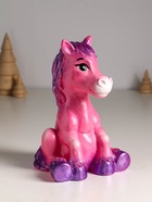 Копилка для денег «Радостный конь», гипс, 20 см, розовый - Фото 3
