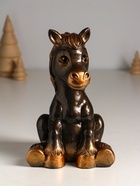 Копилка для денег «Радостный конь», гипс, 20 см, под бронзу - Фото 2