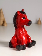 Копилка для денег «Огненный конь», гипс, 20 см, красный - Фото 3