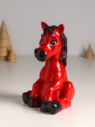 Копилка для денег «Огненный конь», гипс, 20 см, красный - фото 61083321