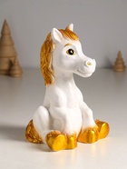 Копилка для денег «Радостный конь», гипс, 20 см, белый - Фото 3