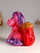 Копилка для денег «Конь с деньгами», гипс, 21 см, розовый - Фото 5