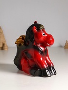 Копилка для денег «Огненный конь с деньгами», гипс, 21 см, красный - Фото 4