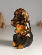 Копилка для денег «Лошадь с сердцем», гипс, 23 см, под бронзу - Фото 3