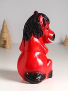 Копилка для денег «Огненный конь с сердцем», гипс, 24 см, красный - Фото 4