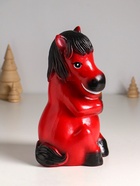 Копилка для денег «Огненный конь с сердцем», гипс, 24 см, красный - Фото 5