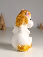 Копилка для денег «Лошадь с сердцем», гипс, 23 см, белый с золотом - Фото 4