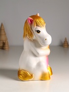 Копилка для денег «Лошадь с сердцем», гипс, 23 см, белый с золотом - Фото 5