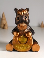 Копилка для денег «Конь с подковой», гипс, 23 см, под бронзу - Фото 2