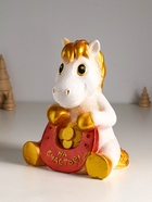 Копилка для денег «Конь с подковой», гипс, 23 см, белый - Фото 5