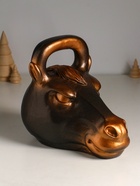 Копилка для денег «Гиря конь», гипс, 21×25 см, под бронзу - фото 7098484
