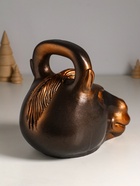 Копилка для денег «Гиря конь», гипс, 21×25 см, под бронзу - фото 7098485