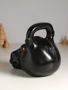 Копилка для денег «Гиря конь», гипс, 20.5×25 см, чёрный - фото 7098491