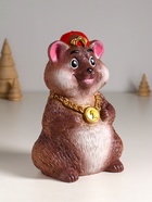 Копилка для денег «Хомяк в кепке», гипс, 20 см, коричневый - фото 809246622