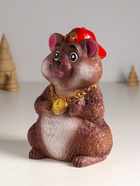 Копилка для денег «Хомяк в кепке», гипс, 20 см, коричневый - фото 809246624