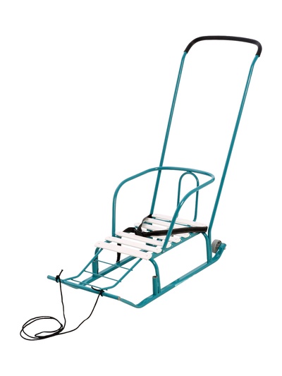 Санки детские «Тимка 5 комфорт», с ручкой, аквамарин