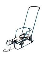 Санки детские с колёсами «Тимка 6 универсал», с ручкой, морской лак - Фото 1