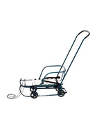 Санки детские с колёсами «Тимка 6 универсал», с ручкой, морской лак - Фото 2