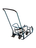 Санки детские с колёсами «Тимка 6 универсал», с ручкой, морской лак - Фото 4