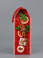 Коробка подарочная новогодняя, складная «Изумрудный винтаж» 16×8×20 см 10900169