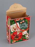 Коробка подарочная новогодняя, складная «Изумрудный винтаж» 16×8×20 см 10900169