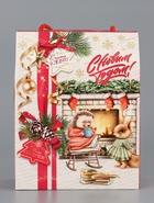 Коробка подарочная новогодняя, складная «Добрые традиции» 16×8×20 см 10900171