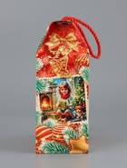 Коробка подарочная новогодняя, складная «Золотое время» 16×8×20 см 10900172