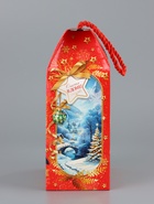 Коробка подарочная новогодняя, складная «Снегири» 16×8×20 см 10900173