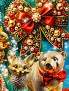 Подарочная новогодняя коробка «МалаХит», для сладких подарков, 25×5×15 см 10900175