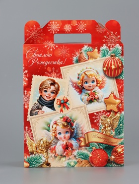 Подарочная коробка новогодняя «Серафимчики», для сладких подарков, 17?7?25.5 см (комплект 5 шт)