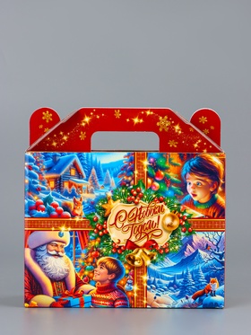 Коробка подарочная новогодняя, складная «Зимняя сказка» 23×8.5×23 см