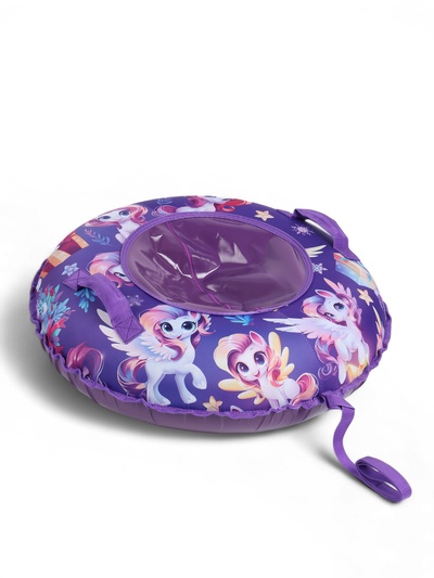 Тюбинг – ватрушка «Лошадка», диаметр чехла 80 см, фиолетовая, Winter Star
