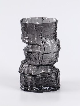 Ваза «Гоэтано», 24.5×13 см, стекло, чёрная