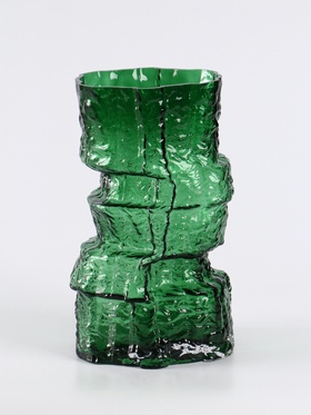Ваза «Гоэтано», 24.5×13 см, стекло, зелёная