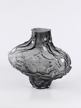 Ваза «Джино», 21×25 см, стекло, чёрная