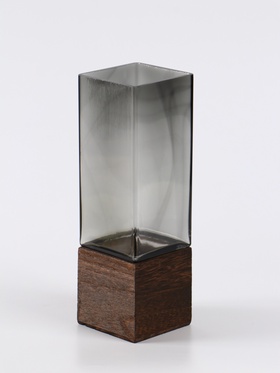 Ваза «Данте», 25×8 см, стекло, серая