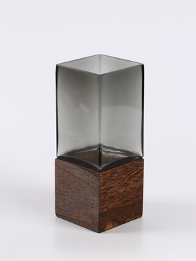 Ваза «Данте», 20×8 см, стекло, серая