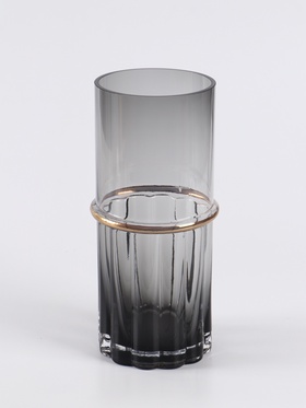 Ваза «Лоренцо», 25×10 см, стекло, чёрная