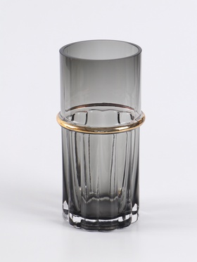 Ваза «Лоренцо», 20×8.5 см, стекло, чёрная